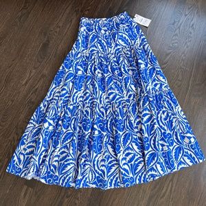 Zara maxi skirt, size XS-S. Blue/White. NWT